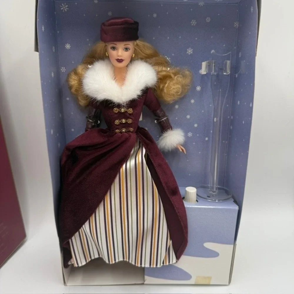 Mattel Barbie Victorian Ice Skater Special Edition Musical Doll 27431 Burgundy